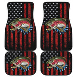 Brook Trout Fishing American Flag Car Floor Mats 211804 - YourCarButBetter