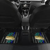 Brook Trout Fishing American Flag Thin Blue Line Car Floor Mats 211804 - YourCarButBetter