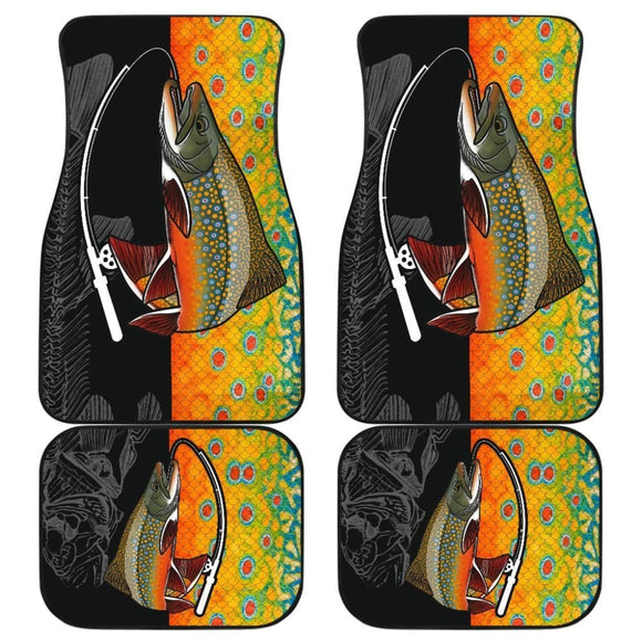 Brook Trout Fishing Car Floor Mats 182417 - YourCarButBetter