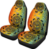 Brook Trout Hawaii Tiki Face Pattern Fishing Car Seat Covers 182417 - YourCarButBetter