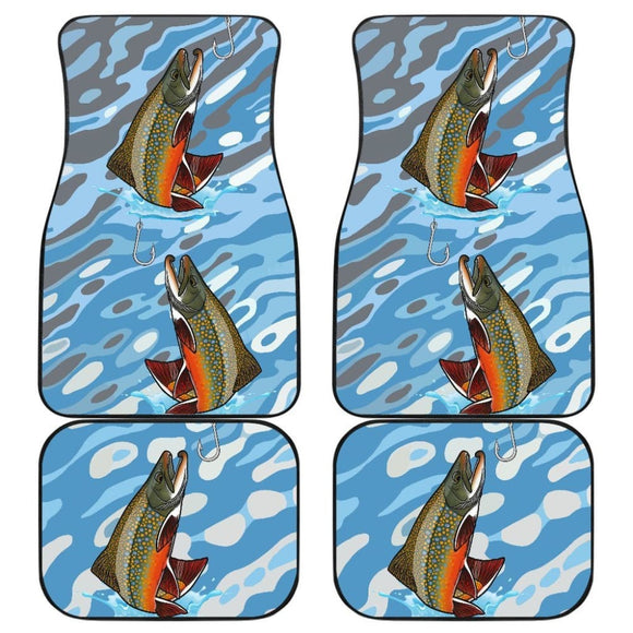 Brook Trout On The Water Fishing Car Floor Mats 182417 - YourCarButBetter