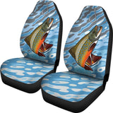 Brook Trout On The Water Fishing Car Seat Covers 182417 - YourCarButBetter