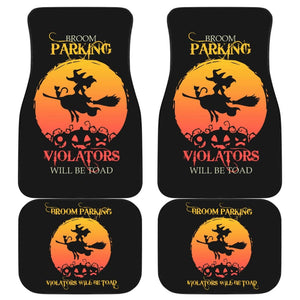 Broom Parking Violators Will be Toad Halloween Parking Car Floor Mats 211110 - YourCarButBetter