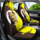 Brown And Yellow Mother of Pitbulls Car Seat Covers 210501 - YourCarButBetter