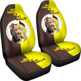 Brown And Yellow Mother of Pitbulls Car Seat Covers 210501 - YourCarButBetter