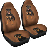 Brown Background Rottweiler Car Seat Cover 201309 - YourCarButBetter