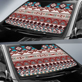 Brown Boho Aztec Car Auto Sun Shades 210801 - YourCarButBetter