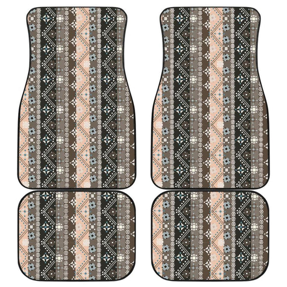 Brown Boho Ethnic Car Floor Mats 094209 - YourCarButBetter