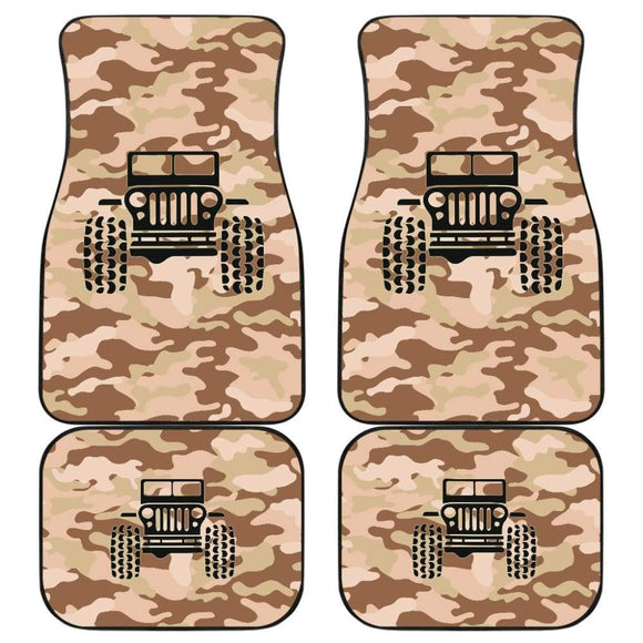 Brown Camouflage Color Tan Jeep Jeep Car Floor Mats 211204 - YourCarButBetter