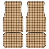 Brown Checked Buffalo Plaid Amazing Car Floor Mats 211606 - YourCarButBetter
