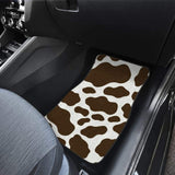 Brown Cowhide Printed Car Floor Mats 211206 - YourCarButBetter