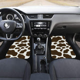 Brown Cowhide Printed Car Floor Mats 211206 - YourCarButBetter