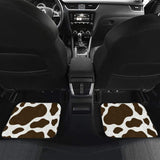 Brown Cowhide Printed Car Floor Mats 211206 - YourCarButBetter