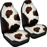 Brown Cowhide Printed Car Seat Covers 211804 - YourCarButBetter