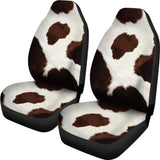 Brown Cowhide Printed Car Seat Covers 211804 - YourCarButBetter