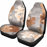 Brown Flowers Car Seat Covers 153908 - YourCarButBetter