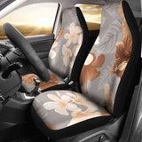 Brown Flowers Car Seat Covers 153908 - YourCarButBetter