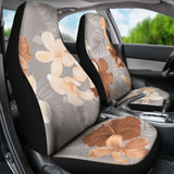 Brown Flowers Car Seat Covers 153908 - YourCarButBetter