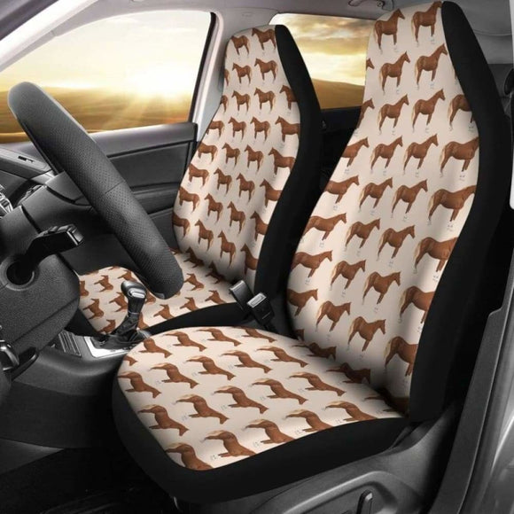 Brown Horses Car Seat Cover 170804 - YourCarButBetter