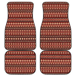 Brown Orange Aztec Pattern Car Floor Mats 211001 - YourCarButBetter