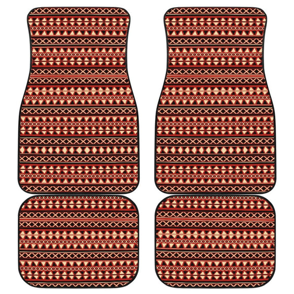 Brown Orange Aztec Pattern Car Floor Mats 211001 - YourCarButBetter