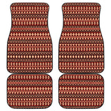 Brown Orange Aztec Pattern Car Floor Mats 211001 - YourCarButBetter