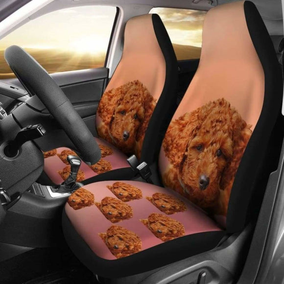 Brown Poodle Car Seat Cover 110424 - YourCarButBetter
