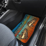 Brown Trout Fish Scale Pattern Fishing Car Floor Mats 182417 - YourCarButBetter