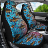 Brown Trout Fish Skin Pattern Fishing Car Seat Covers 182417 - YourCarButBetter