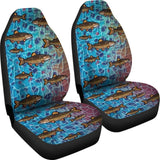 Brown Trout Fish Skin Pattern Fishing Car Seat Covers 182417 - YourCarButBetter