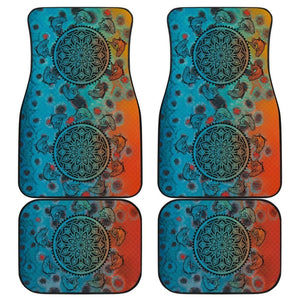 Brown Trout Mandala Pattern Fishing Car Floor Mats 182417 - YourCarButBetter