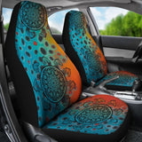 Brown Trout Mandala Pattern Fishing Car Seat Covers 182417 - YourCarButBetter