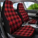 Buffalo Plaid Car Seat Covers Red Black 105905 - YourCarButBetter
