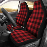 Buffalo Plaid Car Seat Covers Red Black 105905 - YourCarButBetter