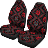 Bulgarian Boho Chic Red Star Flower Car Seat Covers 101819 - YourCarButBetter