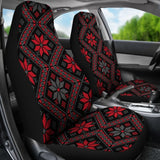 Bulgarian Boho Chic Red Star Flower Car Seat Covers 101819 - YourCarButBetter