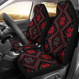 Bulgarian Boho Chic Red Star Flower Car Seat Covers 101819 - YourCarButBetter