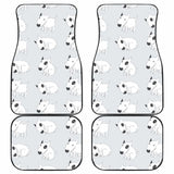 Bull Terrier Pattern Print Design 01 Front And Back Car Mats 110424 - YourCarButBetter