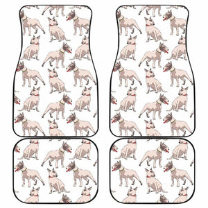 Bull Terrier Pattern Print Design 04 Front And Back Car Mats 110424 - YourCarButBetter