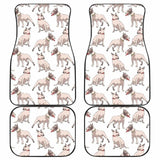 Bull Terrier Pattern Print Design 04 Front And Back Car Mats 110424 - YourCarButBetter