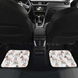 Bull Terrier Pattern Print Design 04 Front And Back Car Mats 110424 - YourCarButBetter