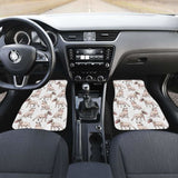 Bull Terrier Pattern Print Design 04 Front And Back Car Mats 110424 - YourCarButBetter