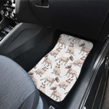 Bull Terrier Pattern Print Design 04 Front And Back Car Mats 110424 - YourCarButBetter