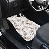 Bull Terrier Pattern Print Design 04 Front And Back Car Mats 110424 - YourCarButBetter