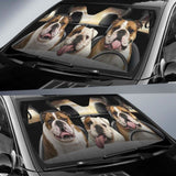 Bulldog Car Auto Sun Shade Funny Dog Windshield 172609 - YourCarButBetter