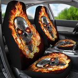 Burning Skulls - Awesome Car Seat Covers 103131 - YourCarButBetter