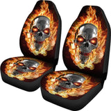 Burning Skulls - Awesome Car Seat Covers 103131 - YourCarButBetter