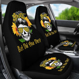 But Did You Die Sunflower Skull Sunglasses Bandana Car Seat Covers 211804 - YourCarButBetter