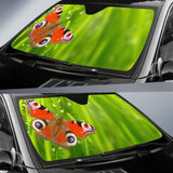 Butterfly Drops Spring Green 4K Car Sun Shade 172609 - YourCarButBetter