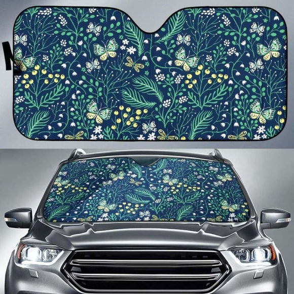 Butterfly Leaves Pattern Car Auto Sun Shades 172609 - YourCarButBetter